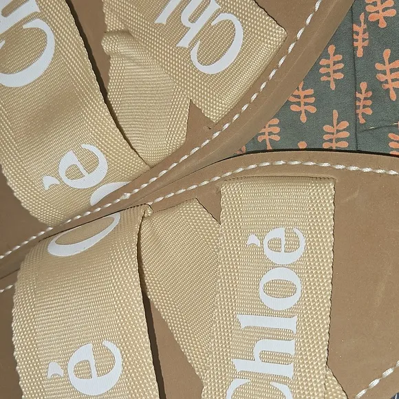 Chloe Woody Flat Sandals 10.5/41