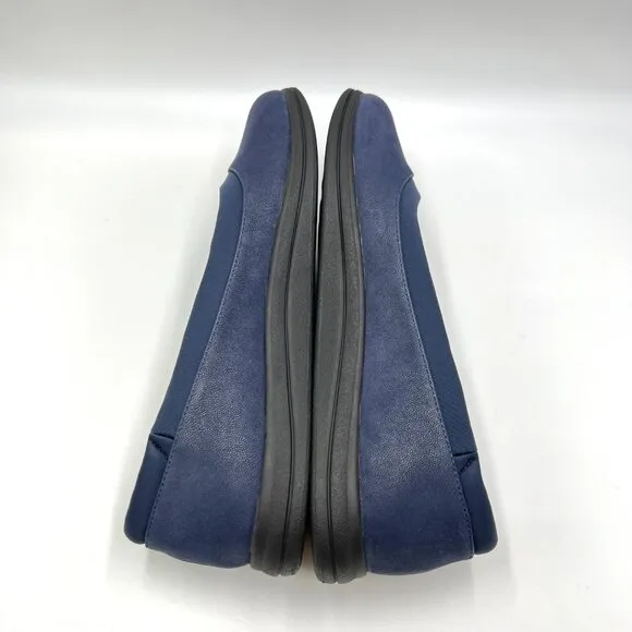 Clarks Women's Size 10 Navy Blue Slip On Ballet Flats Comfort Shoes