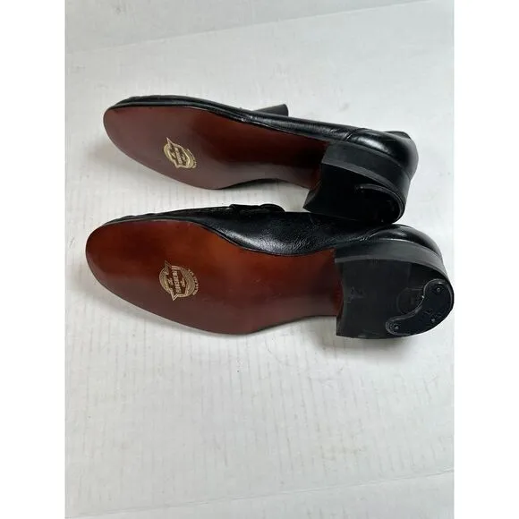 Classic Black Leather‎ Tassel Loafers Dress Shoes for Men Size 10D
