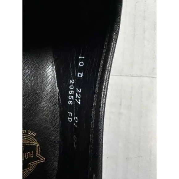 Classic Black Leather‎ Tassel Loafers Dress Shoes for Men Size 10D