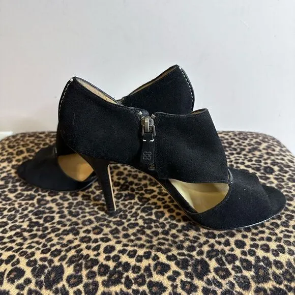 Coach black suede strappy sandals GUC w/ side zip women’s 8.5