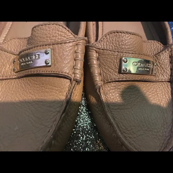COACH CAMEL BRITISH TAN GOLD LEATHER Loafers CLASSIC