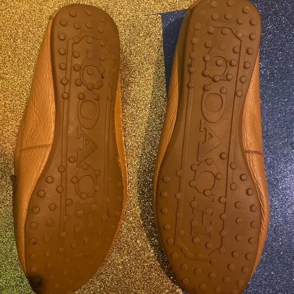 COACH CAMEL BRITISH TAN GOLD LEATHER Loafers CLASSIC