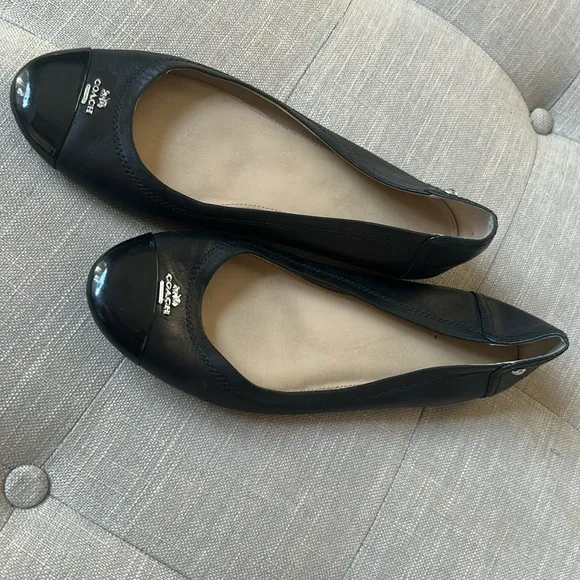 Coach Chelsea Black Ballet Flats Size 9 B