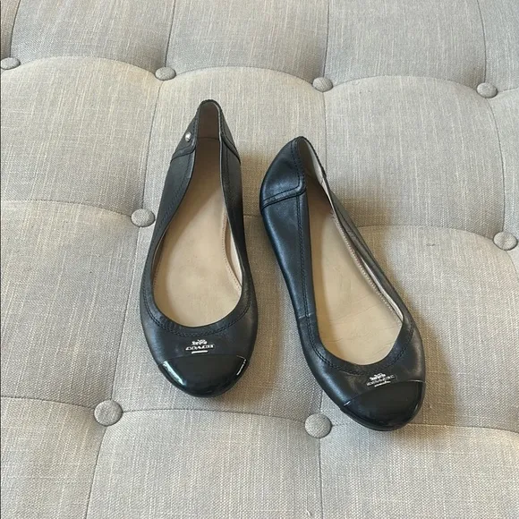 Coach Chelsea Black Ballet Flats Size 9 B