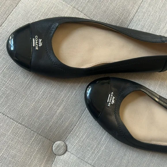Coach Chelsea Black Ballet Flats Size 9 B
