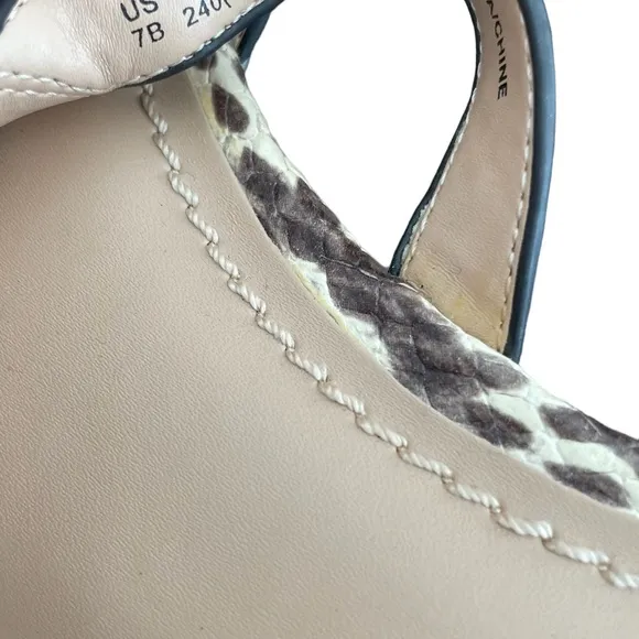 Coach Kennedy Flat Sandals In Natural snake Print Size 7