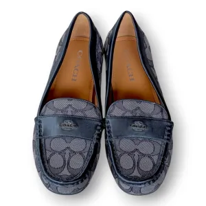 Coach Loafers Classic Logo Odette Black Smoke Loafers Women's Slip On Flats 7.5