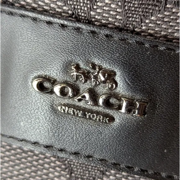 Coach Loafers Classic Logo Odette Black Smoke Loafers Women's Slip On Flats 7.5