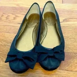 Coach Lynn Bow Ballet Flats Fabric, Coach logo, Women’s Size 8