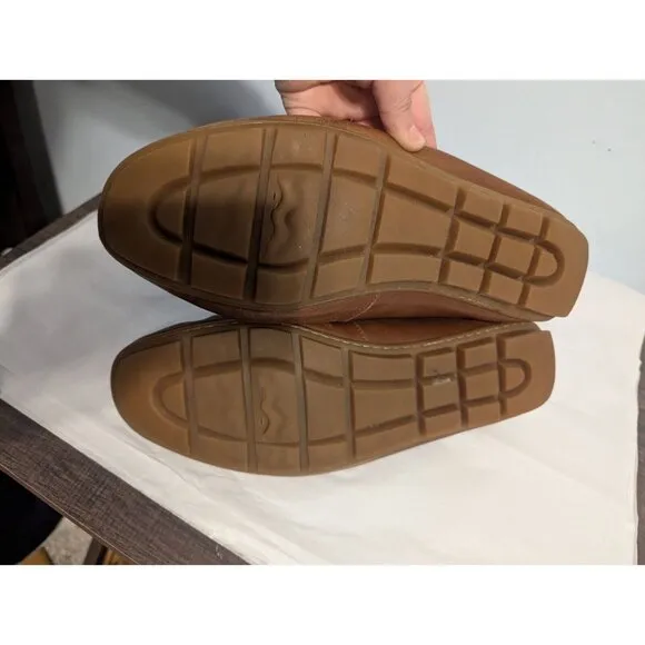 COACH Mott Driver Horse Bit Loafers Mens 11.5 Brown Leather Slip On Shoes Moc
