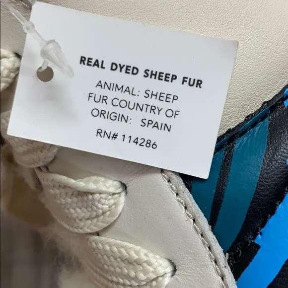 Coach Sheep Sherling Pointy Toe High Top Sneakers