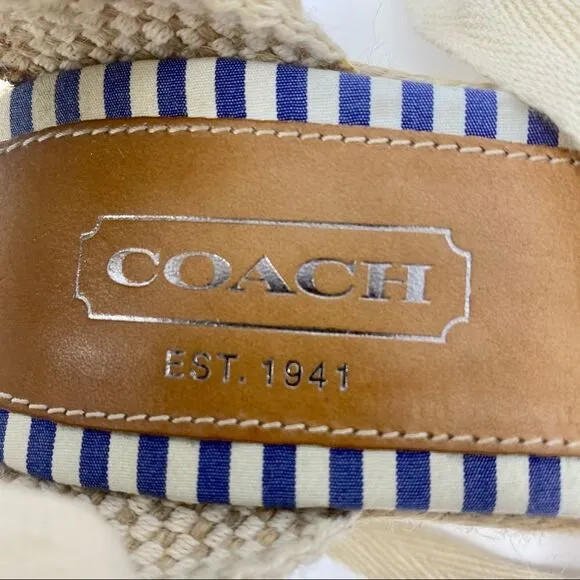 Coach Lace-up Patchwork Espadrilles- Size 7