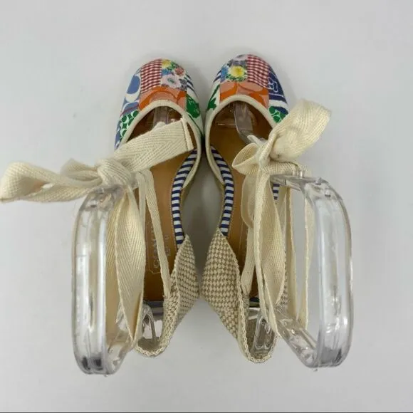 Coach Lace-up Patchwork Espadrilles- Size 7