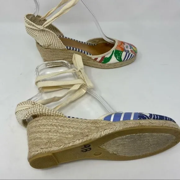Coach Lace-up Patchwork Espadrilles- Size 7
