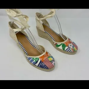 Coach Lace-up Patchwork Espadrilles- Size 7