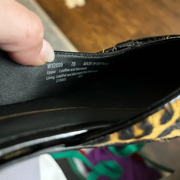 Cole Haan Ballet Flats Leopard Print Size 7 Noella Bow Skimmer Point Toe