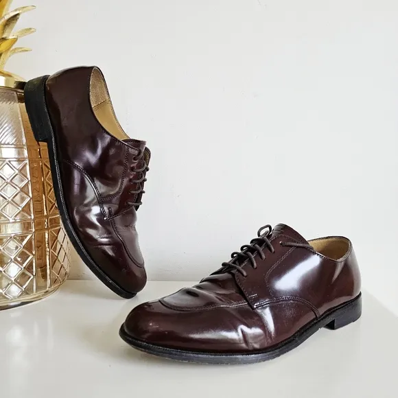 Cole Haan Calhoun Oxford C00590 Mahogany Genuine Leather Dress Shoe Men's 10.5D