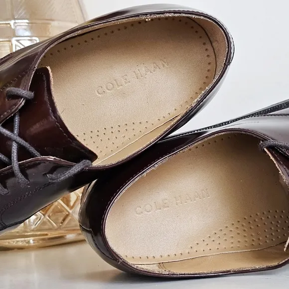 Cole Haan Calhoun Oxford C00590 Mahogany Genuine Leather Dress Shoe Men's 10.5D