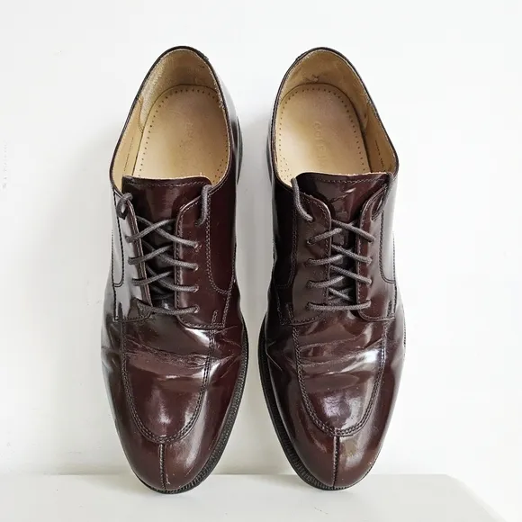 Cole Haan Calhoun Oxford C00590 Mahogany Genuine Leather Dress Shoe Men's 10.5D