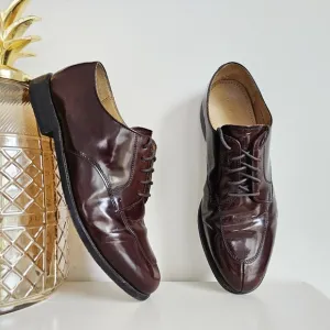 Cole Haan Calhoun Oxford C00590 Mahogany Genuine Leather Dress Shoe Men's 10.5D