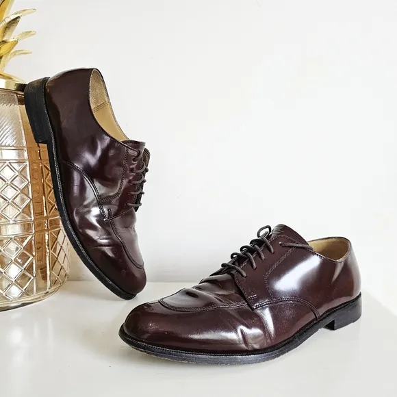 Cole Haan Calhoun Oxford C00590 Mahogany Genuine Leather Dress Shoe Men's 10.5D