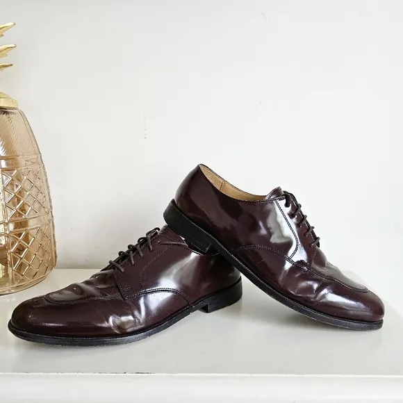 Cole Haan Calhoun Oxford C00590 Mahogany Genuine Leather Dress Shoe Men's 10.5D