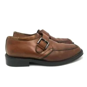 Cole Haan City Monk Single Strap Buckle Brown Leather Oxford Dress Shoes Size 8D