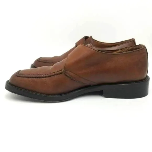 Cole Haan City Monk Single Strap Buckle Brown Leather Oxford Dress Shoes Size 8D