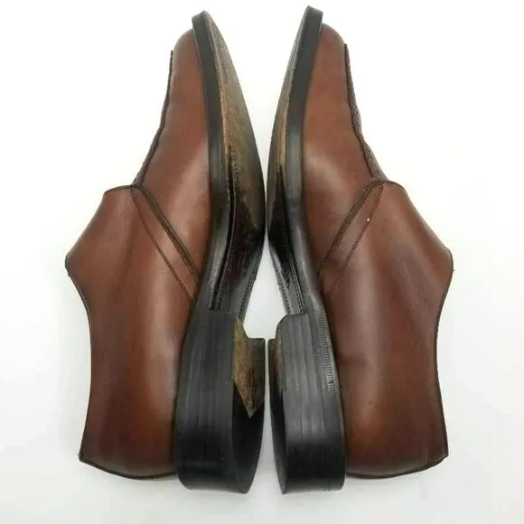 Cole Haan City Monk Single Strap Buckle Brown Leather Oxford Dress Shoes Size 8D