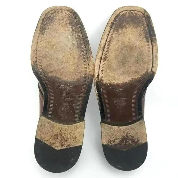 Cole Haan City Monk Single Strap Buckle Brown Leather Oxford Dress Shoes Size 8D
