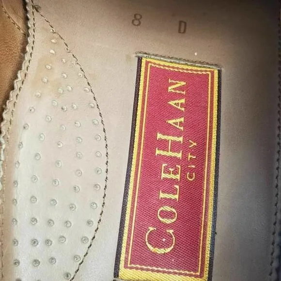 Cole Haan City Monk Single Strap Buckle Brown Leather Oxford Dress Shoes Size 8D