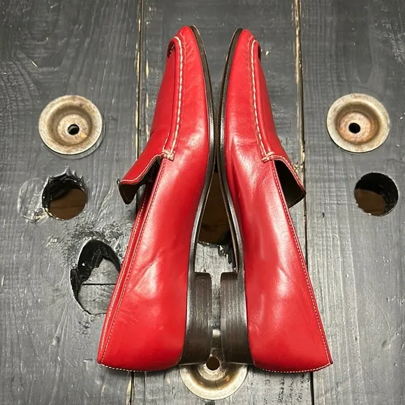 COLE HAAN Country Classic Red Leather Loafers