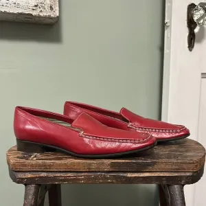 COLE HAAN Country Classic Red Leather Loafers