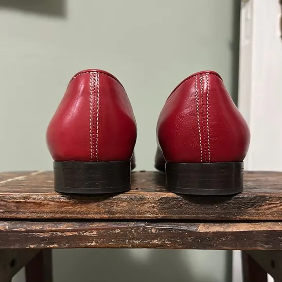 COLE HAAN Country Classic Red Leather Loafers