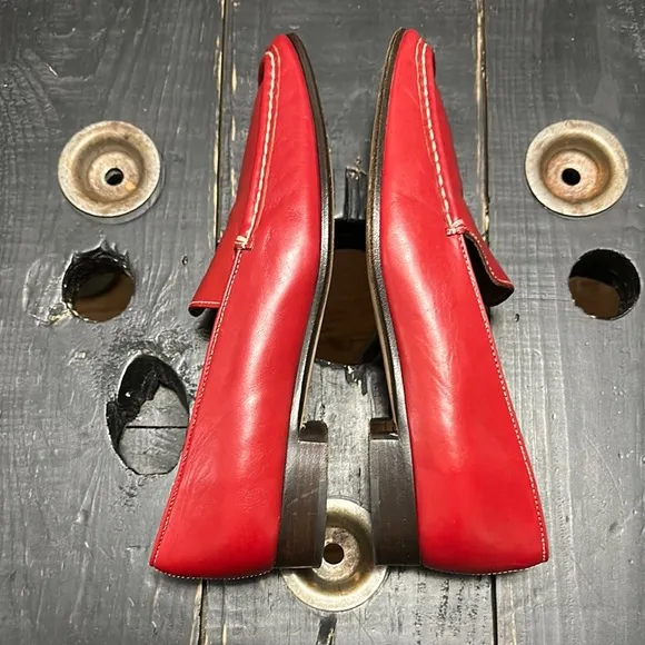 COLE HAAN Country Classic Red Leather Loafers