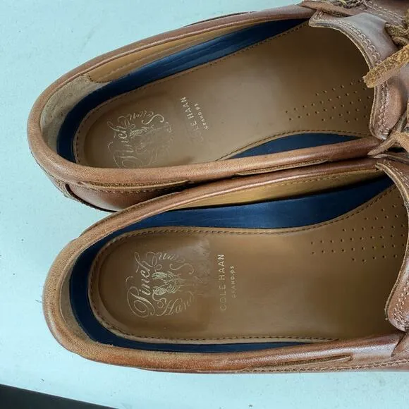 Cole Haan Grand.Os Loafers Men's 9.5 Brown Leather Low Top Slip-On Dress Shoes