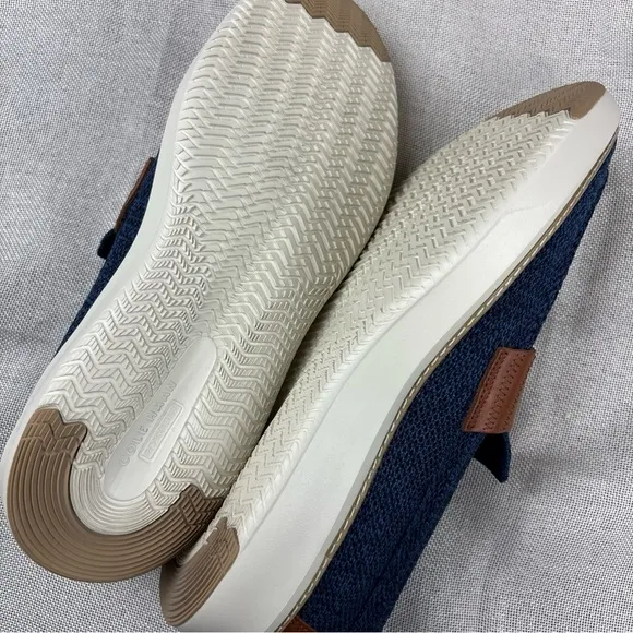 Cole Haan Mens Blue Knit Laceless Slip On Loafers 11M