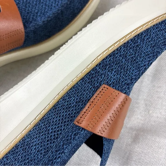 Cole Haan Mens Blue Knit Laceless Slip On Loafers 11M