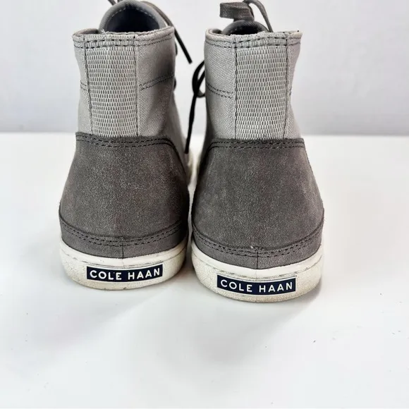 Cole Haan Nantucket Gray High Top Sneakers Men's 7.5 M Lace-up Casual