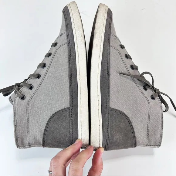 Cole Haan Nantucket Gray High Top Sneakers Men's 7.5 M Lace-up Casual