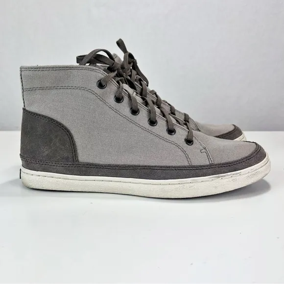 Cole Haan Nantucket Gray High Top Sneakers Men's 7.5 M Lace-up Casual