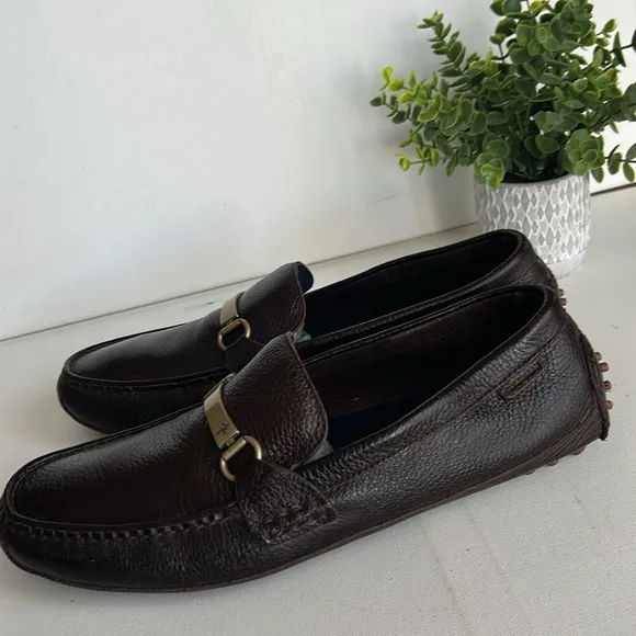 Cole Haan Provincetown Chocolate BrownPebbled Leather Drivers