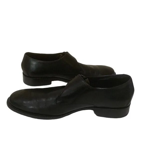 Cole Haan Shoes Men's Size 11.5M Versace Monk Strap Black Leather Dress Loafers