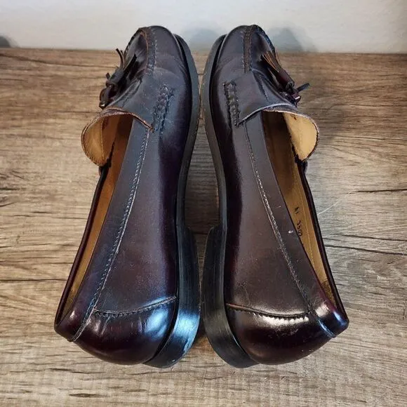 Cole Haan Tassel Men's Loafers Dress Shoes Size 10.5 Burgundy