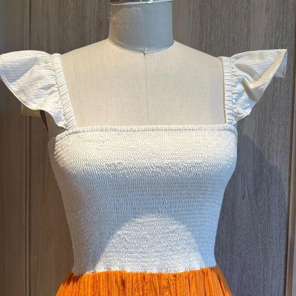 Colorful cotton summer dress Size XS/S. Like new. Long maxi sleeveless dress.
