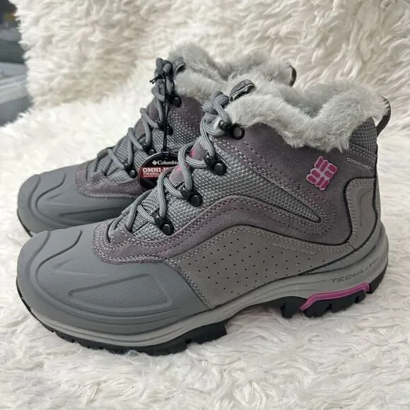 Columbia Charcoal Silcox Omni Heat waterproof Insulated Ankle Boots sz 9.5 NEW