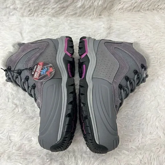Columbia Charcoal Silcox Omni Heat waterproof Insulated Ankle Boots sz 9.5 NEW
