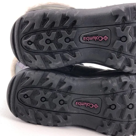 Columbia Ice Maiden II Gray Leather Winter Snow Boots 8