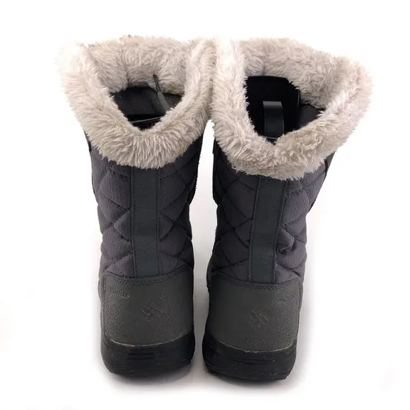 Columbia Ice Maiden II Gray Leather Winter Snow Boots 8